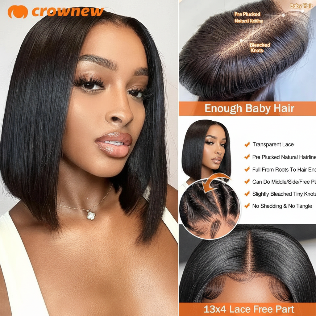 Perruques frontales en dentelle transparente