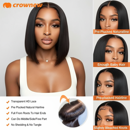 Perruques frontales en dentelle transparente