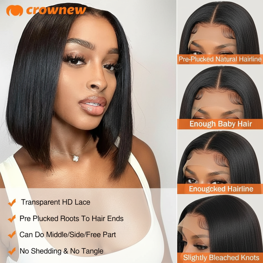 Perruques frontales en dentelle transparente